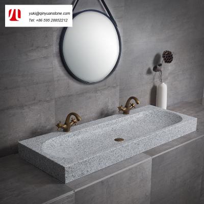 China Above Countertop Bathroom Sinks Light Gray Granite Cheap Sinks Above Counter Top Sink for sale