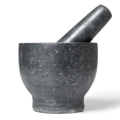 China 10cm 4inch Mortar and Pestle Kitchen Tools Granite Spicer Herb Grinder Viable Stone Granite for sale