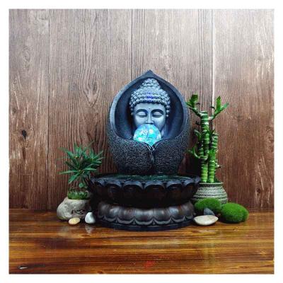 China European Ornaments Casacade Boddha Electric Therapeutic Water Fountain Feng Shui Waterfall Garden for sale