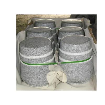 China Tranditional Car Stop Stone For Parking Outdoor Ball Granite Stone Garden Stone Decor Gray Stone Car Stop for sale