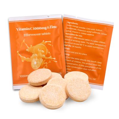 China Beauty Products High Performance Vitamin C Orange Flavor 4g One Pill Increase Immunity VC Effervescent Tablets for sale