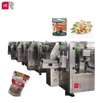 China Direct Food RUI PACK Factory Supply RL8-200 Automatic Rotary Rack Up Bag Pouch Packing Machine For Nuts for sale