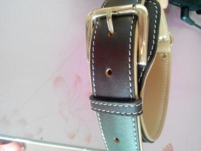 China Hot-selling Popular High Quality Real Cow Leather+Real Microfiber material Dog Collar,Pet for sale