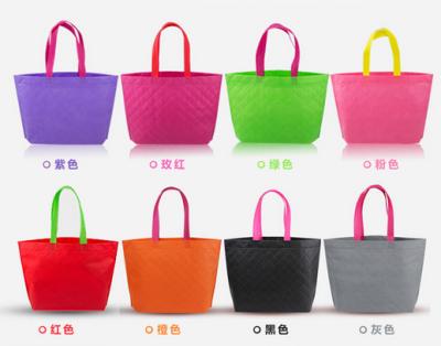 China Hot-selling Fancy Popular Foldable Non woven bag Shopping bag with Lattice emboss for sale