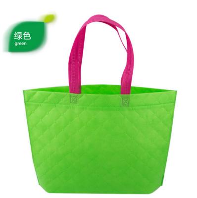 China Hot-selling Fancy Popular Foldable Non woven bag Shopping bag with Lattice emboss for sale