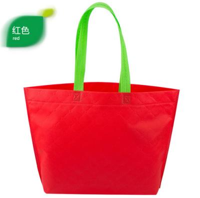 China Hot-selling Fancy Popular Foldable Non woven bag Shopping bag with Lattice emboss for sale