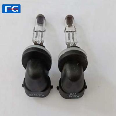 China Cheap Price Quartz 880 / 881 Halogen Head Bulb 6000K Glass Auto Bulbs for sale