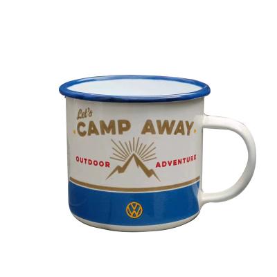 China Viable Maker Mug Camping Travel Sublimation Mug Enamel Mugs For Wine Enamel Painted for sale