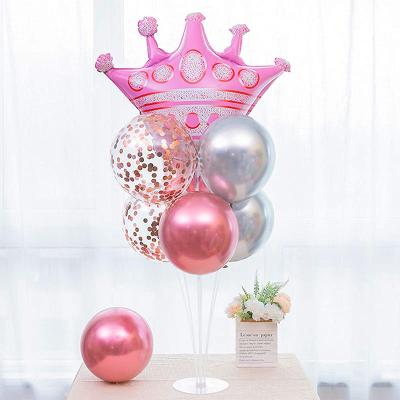 China Modern and luxurious happy birthday balloons set foil banner balloon crown balloon for birthday party decorations supplier for sale