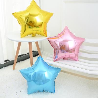 China Modern Luxurious 18 Inch Star Pentagon Star Mylar Foil Wedding Party Birthday Supply Cartoon Hydrogen Star Balloon for sale