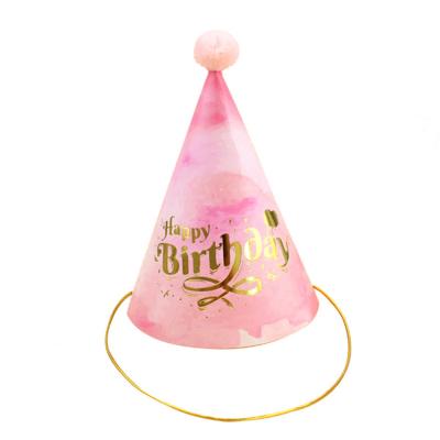 China Party Kids Birthday Hats Kids Birthday Party Decorations Happy Birthday Paper Hat Prince Princess Crown for sale