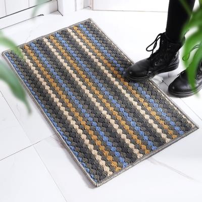 China Retro Color Patchwork Door Mat Washable Water Absorbent Kitchen Floor Mat Entrance Non-Slip Mat for sale