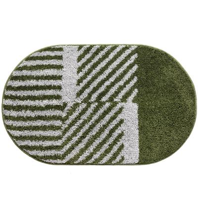 China New Bathroom Washable Modern Striped Washroom Floor Absorbent Non-slip Mat for sale