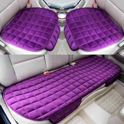 China Half-enclosed Full Protection Winter Plush Car Mat Washable 3 Pieces Single Cushion for sale