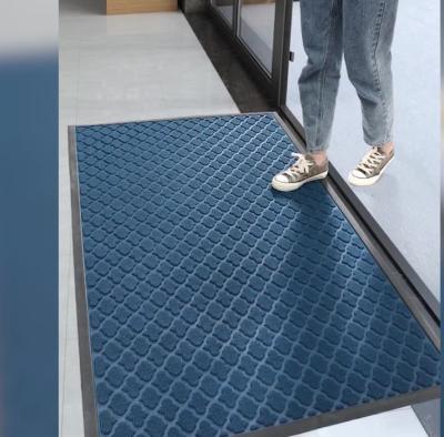 China Non Slip Door Mat Shopping Mall Entrance Mat Household Dust Proof Rubber Washable Foot Mats for sale