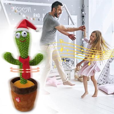 China Cute Plush Stuffed Flowerpot Twisting Talking Dancing Cactus Doll Singing Music Cactus Plush Toy for sale