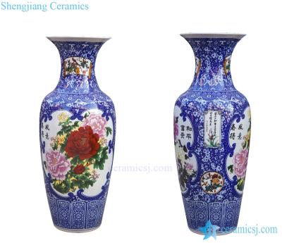 China Chinese antique floor vase whosale 60 inch - tall floor vase with tall artificial flowers for office decoration for sale