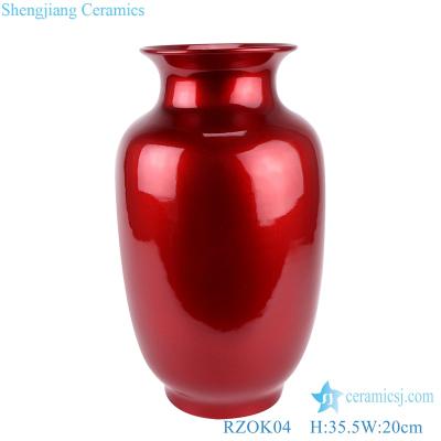 China Traditional Chinese branch pure red dry vase RZOK04 for sale