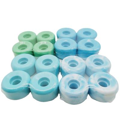 China Popular Solid Color Big 56mm Skateboard 55D Tapered Wheels For Cruiser Skateboard Wheels for sale