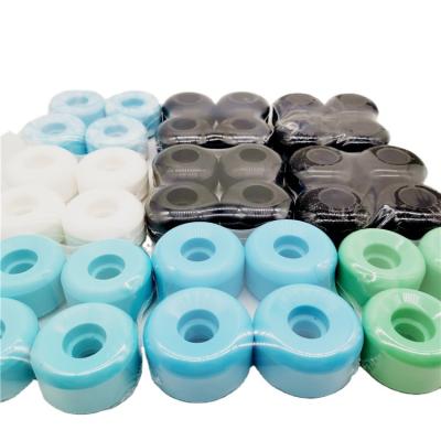 China Low MOQ Solid Color 55 Mm 101A Tapered Shape Skateboard Wheels With Custom Artwork for sale