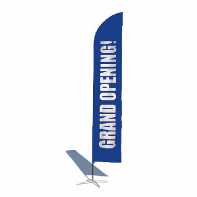 China Custom Promotional Outdoor Advertising Banner Beach Feather Flying Flag for sale