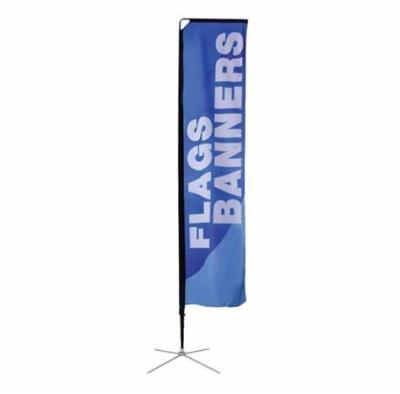 China Promotional Activities Outdoor Advertising Promotion Flags Banners Feather Digital Printing Double Sided Beach Flag for sale