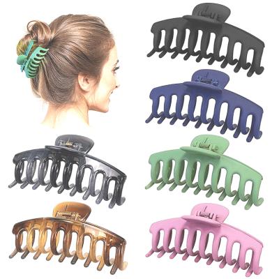 China Big Size Hair Dressing Morandi Color Hair Claw 11cm Bathroom Claw EXPLOSION SEAT Hair Crab Claw Big For Women Hair Accessories for sale