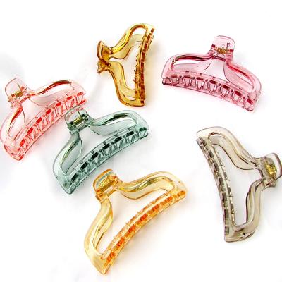 China Light Color Clear Color Hair Claws High Quality Bathroom Hair Grip Thick Hair Accessories For Women Lady for sale