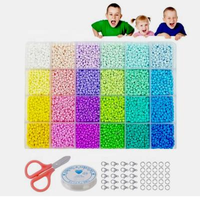 China DIY Colorful Beads For Kids Amazon Bestseller Seed Glass Beads In Box New DIY Colorful Package Beads Set For Kids Toy for sale