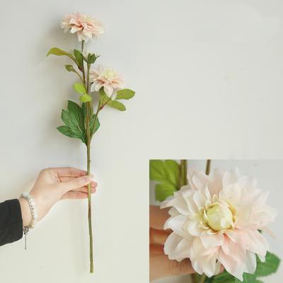 China Flower Arrangement and Wedding Decoration L19143 High Quality Fabric Silk Dahlia Artificial Flower for Flower Arrangement and Wedding Decoration for sale