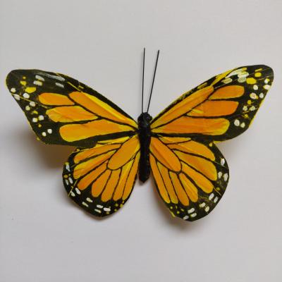 China Artificial Feather Butterfly Feather Monarch Butterfly Feather Hand-Crafted for Wedding Decorations and Wall Decorations for sale