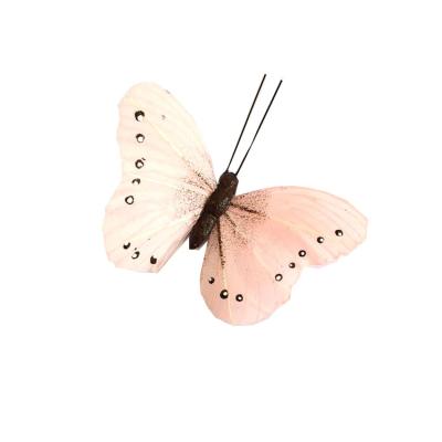 China Feather intricately patterned smiling butterfly for floral arrangement for sale