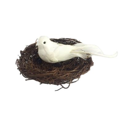 China Feather Realistic Artificial Birds Ornaments For Christmas Decorations for sale