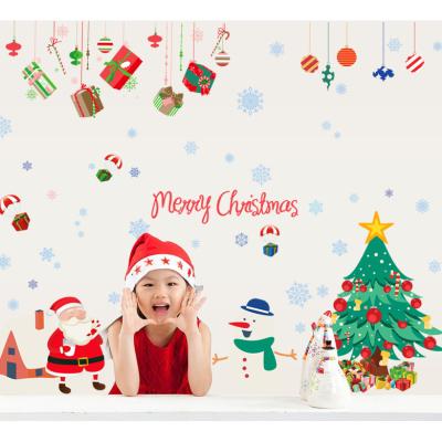 China ABQ9706 Kids Room Christmas Wall Stickers Decorations Wall Sticker Decoration Durable Removable Window Stickers for sale