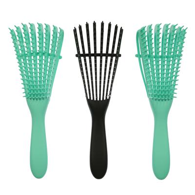 China Compact Custom Private Label Flexible Detangling Brush Wave Wet And Dry Brush for sale