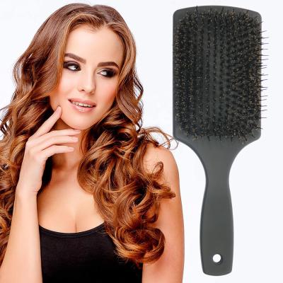 China Natural Cushion Private Label Paddle Boar Mixed Bristle Nylon Hair Extensions Brush For All Hair Extension And Wigs for sale