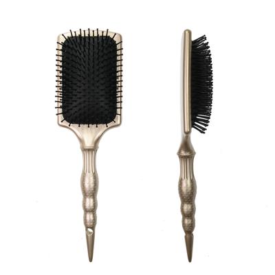 China Wholesale New Design Compact Design OEM Professional Paddle Air Cushion Massage Gold Professional Hair Brush for sale