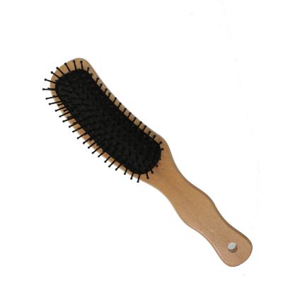 China Homemade Custom Logo Long Handle Natural Massage Scalp Air Cushion Wooden Hair Brush for sale