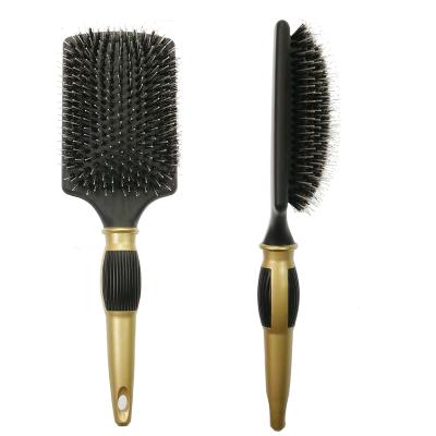 China New Cushion Boar Bristle Paddle Hair Brush Salon Hairdressing Extension Hair Brush For Scalp Massage Hair Bristle Brushes for sale