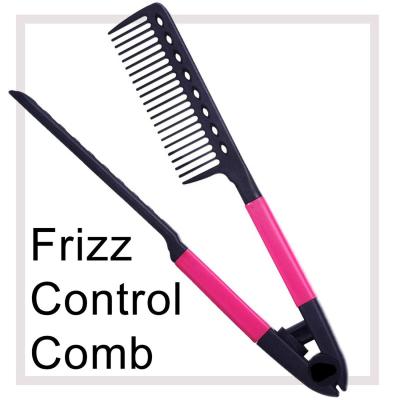 China Hair Room Private Label Heat Resistance Salon Styling Comb Flat Iron Comb Straightening Comb For Hair for sale