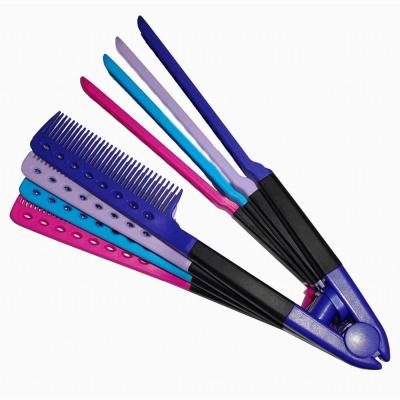 China Professional Hair Salon Heat Resistant Hair Straightening Comb Folding Hair Comb for sale