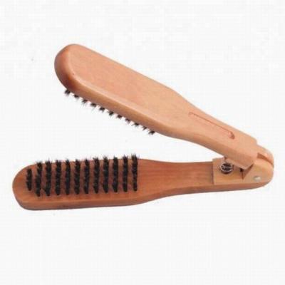 China Compact Double Side Boar Bristle Wooden Hair Straightening Brush Wholesale for sale