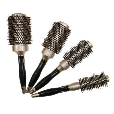 China Wholesale Ceramic Gold Round Barrel Hair Brush Heat Resistant for sale