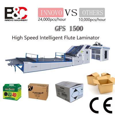 China Corrugated Board Flute Lamination Pasting Machine 200 Meter/Min High Speed Flute Laminating Machine for sale