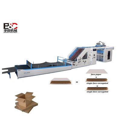 China SFC 2200 Full Automatic 5ply Flute Lamination Machine Corrugated Board Cardboard Pasting Flute Laminator Machine for sale