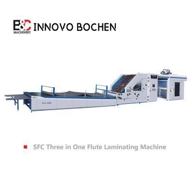 China SFC2200 Automatic Flute Lamination Machine 5Ply Flute Laminating Machine For Making Corrugated Box for sale