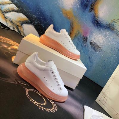 China CUSHIONING Alexanda new high quality white sneaker female personality air cushion transparent crystal platform increased sports shoes for sale