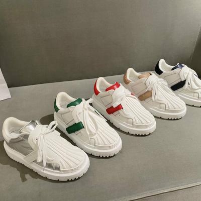 China 2021 Fashion Trend Women's D Brand Luxury Sneakers Leather Shell Head Female Leisure Lace Up Platform Sports Designer Shoes for sale