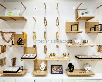 China Show Luxury Jewelry For Retail Store Or Jewelry Display Mall Customized Wall Unit Designs Wooden Showcase Display for sale