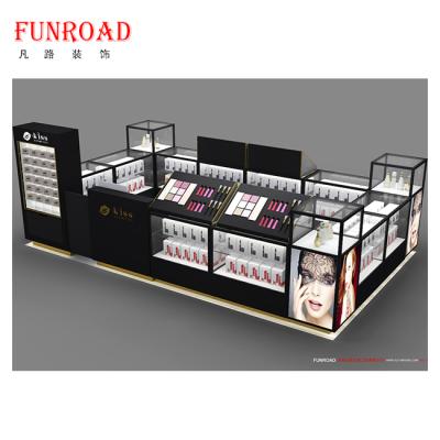 China Modern luxury good quality cosmetic kiosk and makeup stand design for shopping mall for sale